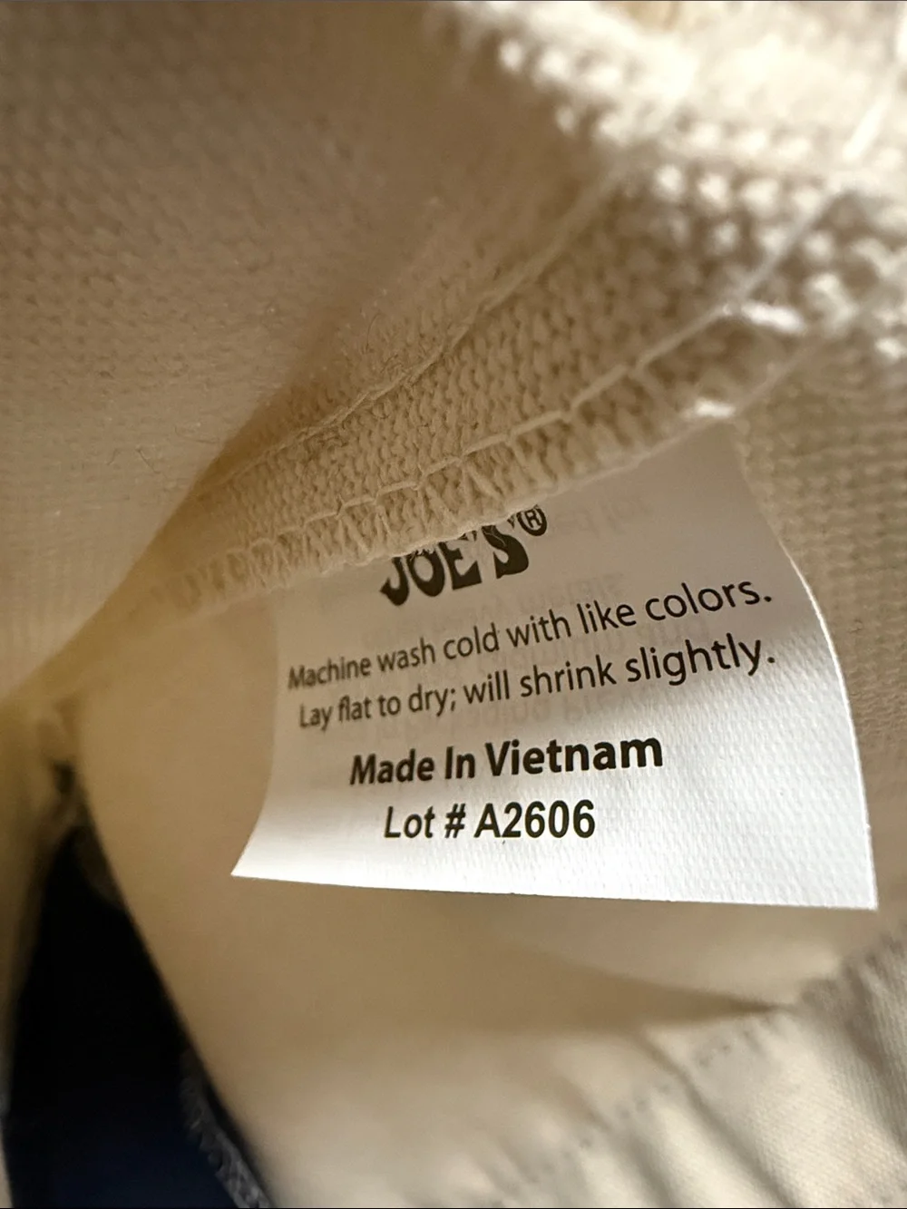 Trader Joe's Large Cream and Navy Canvas Tote Bag